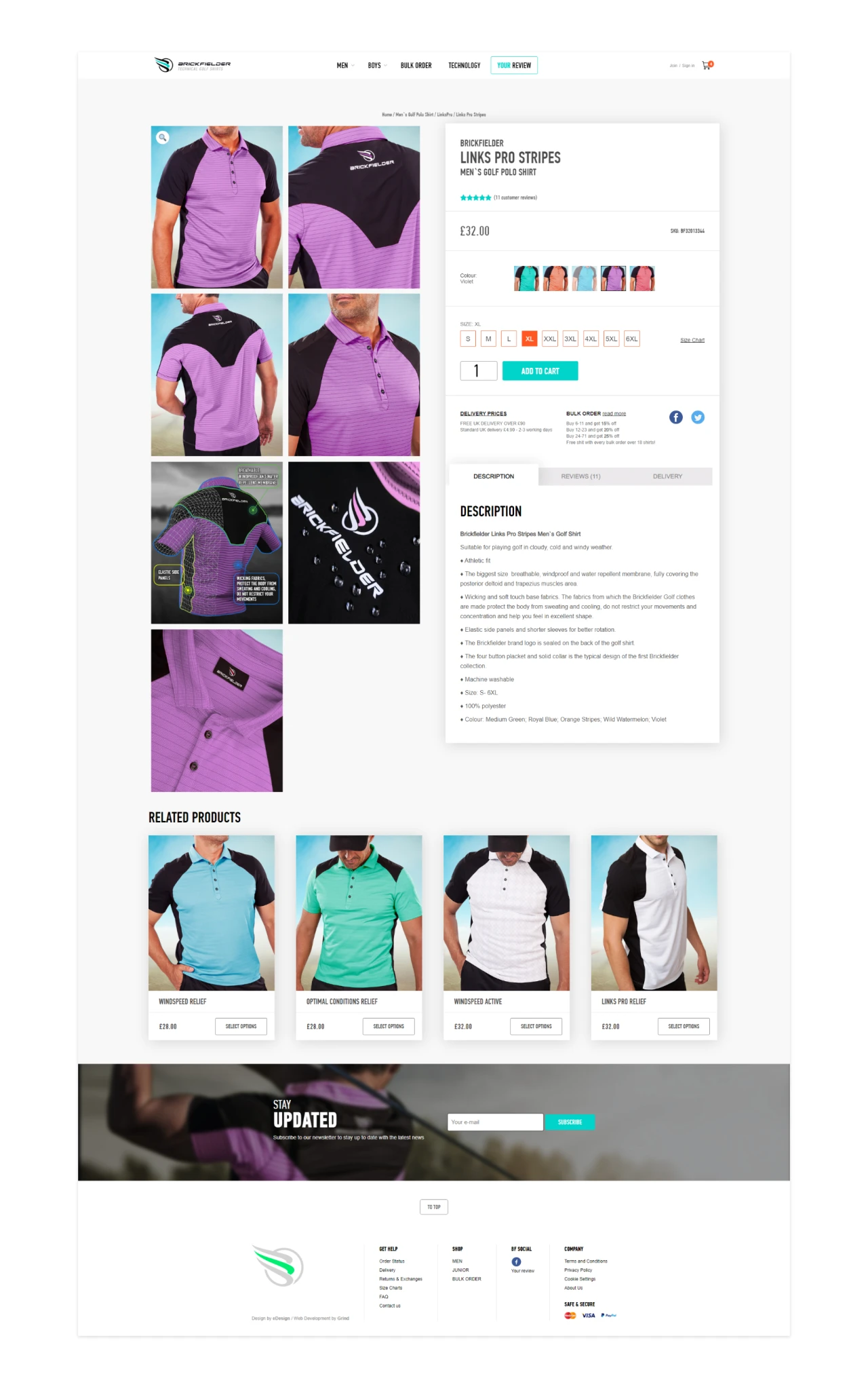 Brickfielder — website design