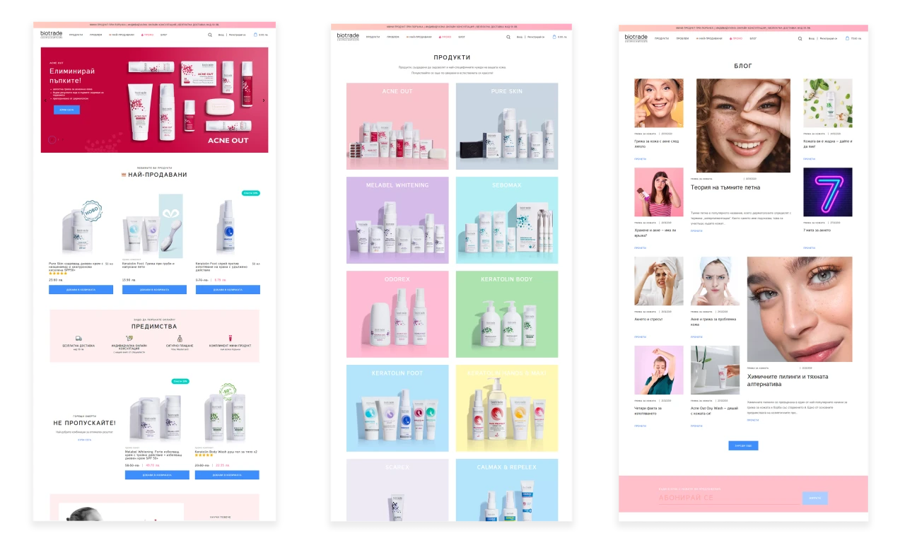 Biotrade — website design