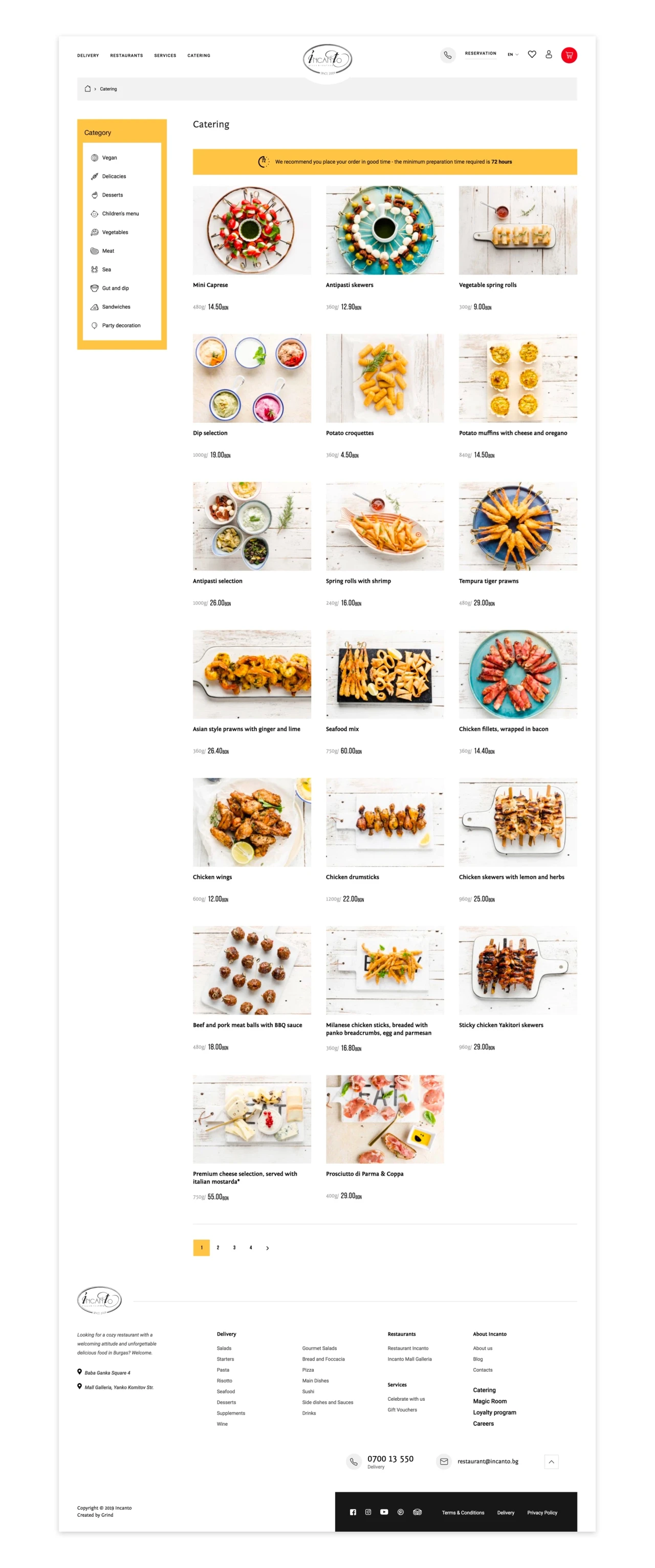 Incanto.bg — website design